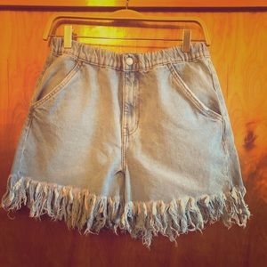 Fringe Denim Zara Shorts 👖